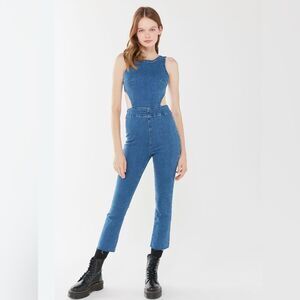 Urban Outfitters Jojo Denim Cut-Out Jumpsuit